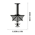 thumbnail image 2 of SDJMa Halloween Letters Decorations, 2.1"x3.5" Black Hanging Letters Tag with Spiderweb Decor, DIY Halloween Party Letters Ornament for Indoor Outdoor Wall Patio Porch(I), 2 of 9