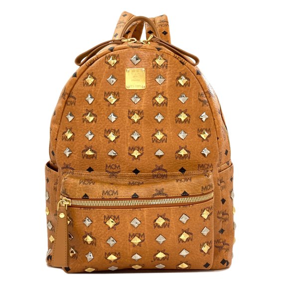 Pre-Owned MCM Logo Backpack/Daypack, PVC, Women's