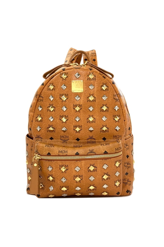Pre-Owned MCM Logo Backpack/Daypack, PVC, Women's