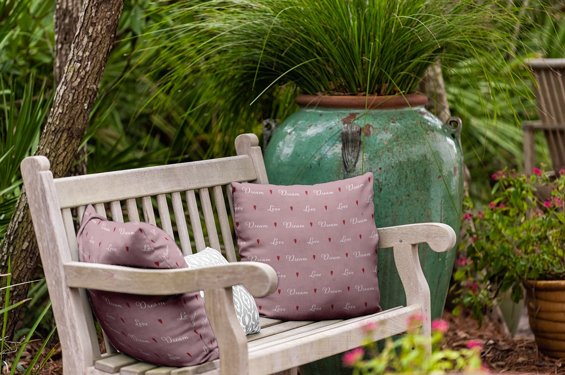 20" x 20" Simply Daisy Love Dream Polyester Indoor/Outdoor Pillow, Romantic Purple Qty 1