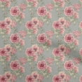 thumbnail image 1 of oneOone Silk Tabby Gray Fabric Florals Quilting Supplies Print Sewing Fabric By The Yard 42 Inch Wide, 1 of 4