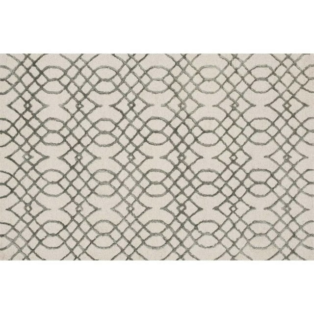 Loloi Panache 2'3" x 3'9" Hand Hooked Wool Rug in Ivory and Gray