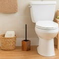 thumbnail image 2 of Acacia Square Toilet Brush and Holder Set Brown, 2 of 7