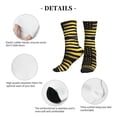 thumbnail image 5 of Athletic Socks Gold Black America Flag Sport Running Calf Socks Crew Socks for Men Women, 5 of 7