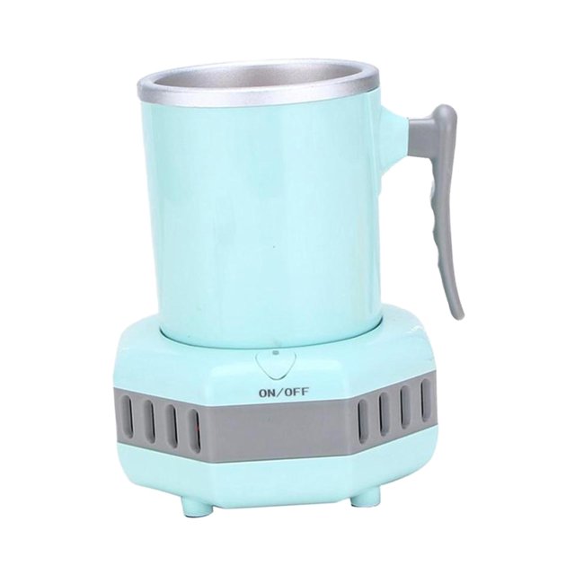 Mini refrigerador eléctrico portátil de escritorio con taza de enfriamiento instantáneo Azul