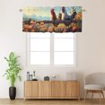 thumbnail image 2 of Rooster Thermal Insulated Window Curtain Valance Country Farmhouse Farm Chicken Floral Privacy Decorative Rod Pocket Short Window Valance Curtains 54 by 18 in, 1 Panel, 2 of 6