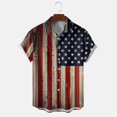 thumbnail image 4 of GLVSZ Men's Vintage Bowling Shirt Retro 4-Way Stretch Short Sleeve Button Down T-Shirts 4th of July American Flag Hawaiian Shirts for Independence Day, 4 of 4