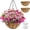 2 Pack-black, variant on 2 Pack 14 Inch Hanging Flower Baskets for Outdoor Plants Large Metal Wire Planters with Coco Liner Pot for Home Planting Round Watering Plant Holders for Outside Garden