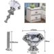 thumbnail image 3 of Crystal Drawer Knobs Dresser Furniture Knobs Zinc Alloy Crystal Glass Furniture Knob Handle Wardrobe Pull Handles Furniture Handle (10 Pcs), 3 of 5
