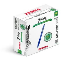 Zebra Z-Grip Recycled Retractable Ballpoint Pen Medium Point 1.0mm Blue Ink 48/Pack (20428)