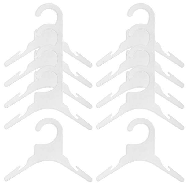 ColoMX Percha de plástico para ropa de mascotas, estante colgante para ropa de perro, percha para pantalones, 10 Uds.