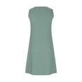 thumbnail image 5 of OSOLU Dresses Solid Color Women Summer Fashion Casual Loose Sleeveless V Tie Pocket Dress Relaxed Fit Sundress Wedding Guest Dress, 5 of 5