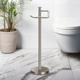 thumbnail image 2 of Gatco 1435SN Free Standing Toilet Paper Holder 23.68", Satin Nickel, 2 of 6