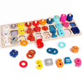 thumbnail image 1 of QualitChoice Wooden Shape Puzzles Toys with Expression Kids Preschool Math Manipulatives Counting Number Games for Children Birthday Gifts, 1 of 1