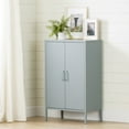 thumbnail image 2 of South Shore Crea, Contemporary Metal 2-Door Accent Cabinet, Blue, 2 of 12