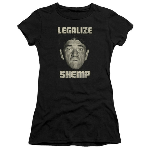 Three Stooges Legalize Shemp S/S Junior Women's T-Shirt Sheer Black