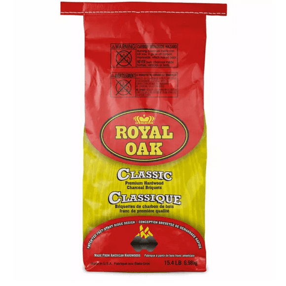 Royal Oak Premium Natural Hardwood Ridge Charcoal Briquettes For BBQ Grilling, 7-Kg