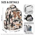 thumbnail image 4 of Yuyamidu Camo Brown Bow Kids Backpack Set, 4Pcs Bookbag with Lunch Box Pencil Case Water Bottle Sleeve for Girls Teens, Large Capacity Casual Daypack for Travel School, 4 of 7
