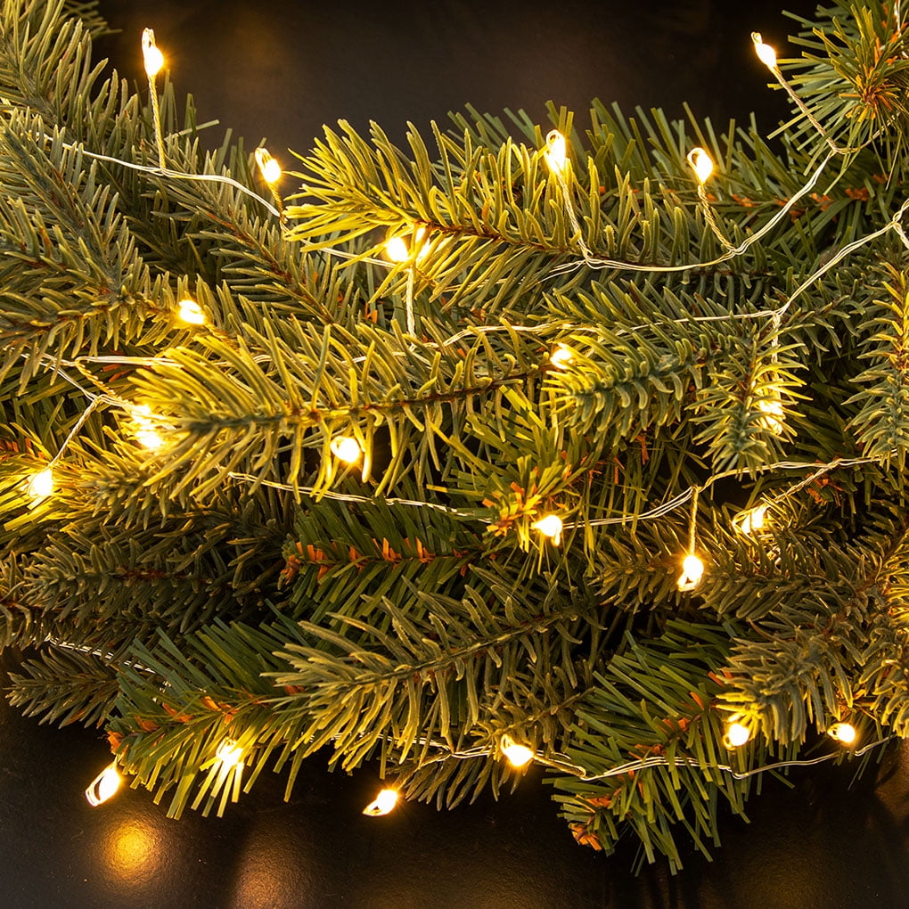 RESNICE Cluster Fairy Lights 100FT Firecracker String Lights 1000 LED Warm White Plug in Indoor Silver Wire String Lights with Remote for Christmas Tree,Plant,Garden,Patio,Backyard