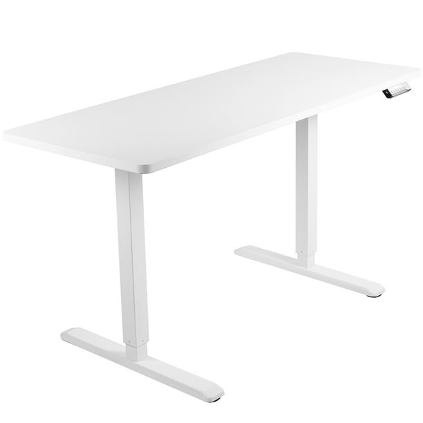 Vivo Electric 60 X 24 Stand Up Desk White Table Top White