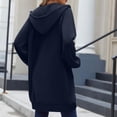 thumbnail image 4 of Long Hoodies for Women Fashion 2026 Full Zip Up Oversized Fleece Lightweight Casual Fall Jacket Coat with Pocket, 4 of 8