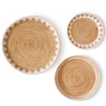 thumbnail image 1 of Set de 3 piezas de Wall Baskets Chi An Home, tejido con jacinto acuático, color blanco, 1 of 9