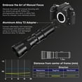 thumbnail image 3 of COMMANDER OPTICS 420-800mm f/8.3 Manual Telephoto Zoom Lens for Canon EOS R, EOS R3, EOS R5, EOS R6, EOS R6 II, EOS R7, EOS R8, EOS R10, EOS R50, EOS R100, EOS RP Mirrorless Cameras | Camera Lens, 3 of 7