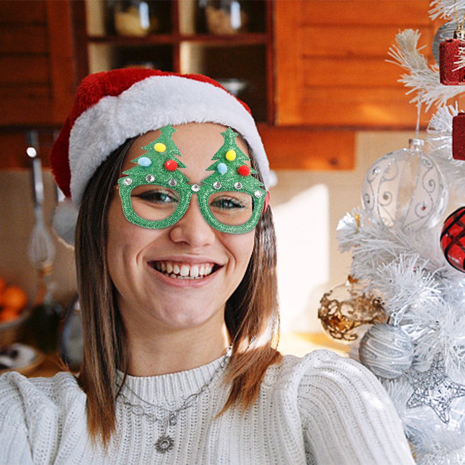 Oxodoi Clearance Christmas Glasses,Funny Xmas Eyeglasses Christmas