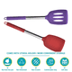 thumbnail image 3 of Juego de utensilios de cocina de silicona de 2 piezas con mango de acero inoxidable, resistente al calor y apto para lavavajillas, multicolor, 3 of 5