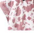 thumbnail image 5 of Fewfanhot Faux Fur Trim Cute Cow Print Poncho Cape, Warm Fleece Lined Open Front Wrap Coat for Women Winter, 5 of 5