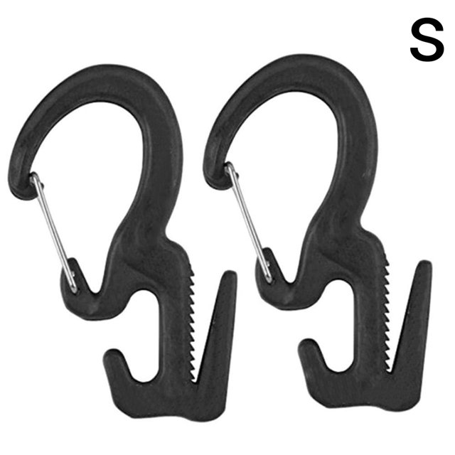 1 par Figura 9 Mosquetón Tensor de cuerda Mecanismo de ajuste de cuerda de aluminio con clip de mosquetón