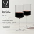 thumbnail image 3 of Viski Crystal Square Stemmed Red Wine Glasses Set of 2, 3 of 6