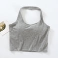 thumbnail image 3 of yunLCZ Square Neck Tank Top Women's Neck Hanging Camisole Vest Inner Layer With Chest Cushion Knitted Base Back Underwear Spicy Girl Strapless Vest Summer Sleeveless Tops, 3 of 3