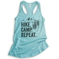 thumbnail image 1 of Hike Camp Repeat Tank Top, Ladies Racerback Tank Top, Hike Tank, Hiking Tank, Camping Tank, Camper Tank, Cancun, Large, 1 of 3