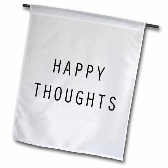 3dRose, HAPPY THOUGHTS, 12 x 18 inch Garden Flag