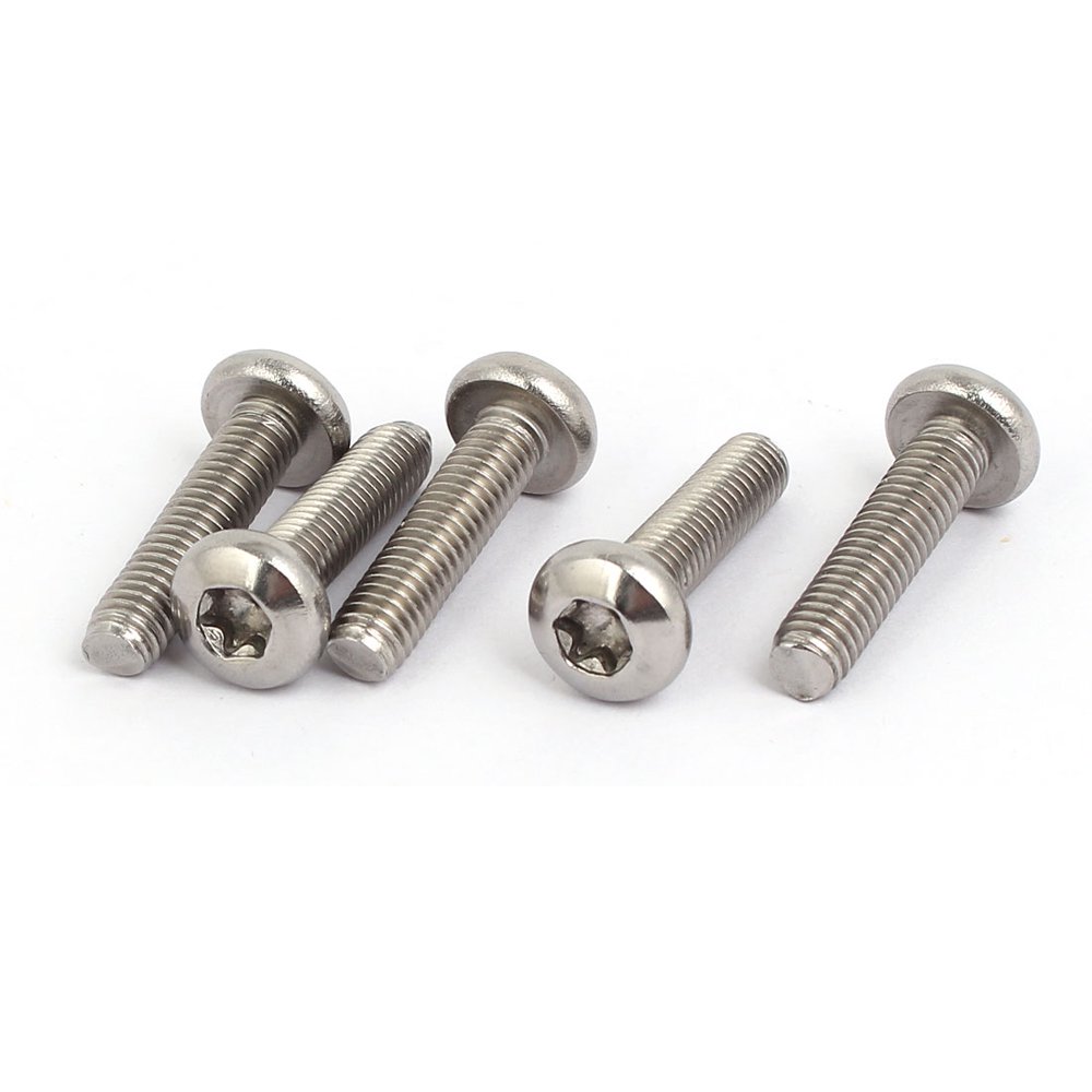 M6x25mm 304 Stainless Steel Button Head Torx Socket Cap Screws