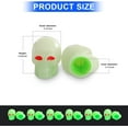 12PCS Fluorescent Skull Tire Valve Stem Caps, Luminous Auto Wheel Air