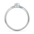 thumbnail image 4 of Birthstone Heart Ring with Shoulder Accents - Aquamarine (March), 4 of 4