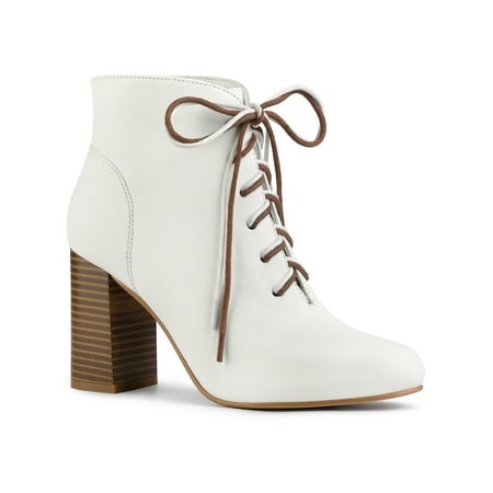 

Allegra K Women s Round Toe Chunky Heels Ankle Boots