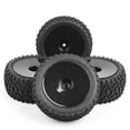 thumbnail image 3 of Front Rear Buggy Tires 1:10 Car Parts Accessories Wheel Rim Hex DIY Crawler Glued for HSP Black, 3 of 9