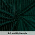 thumbnail image 3 of Ultra Soft Fuzzy Plush Toddler Bed Blanket, Warm and Lightweight Fleece Stripes Crib Throw Blanket, 30" x 40", Dark Green, 3 of 5