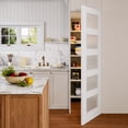 thumbnail image 2 of 24" x 80" White Primed Pantry Slab Door 5-Lite Frosted Glass Solid Manufacture Wood French Standard Door, 2 of 7