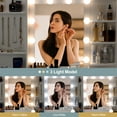 thumbnail image 3 of Ataucjin Vanity Desk with Mirror,Vanity Makeup Table with Chair & Charging Station, Dressing Table with Drawers & Storage Shelves,3 Lighting Modes,Vanity Table Set for Bedroom Dressing Room, 3 of 9