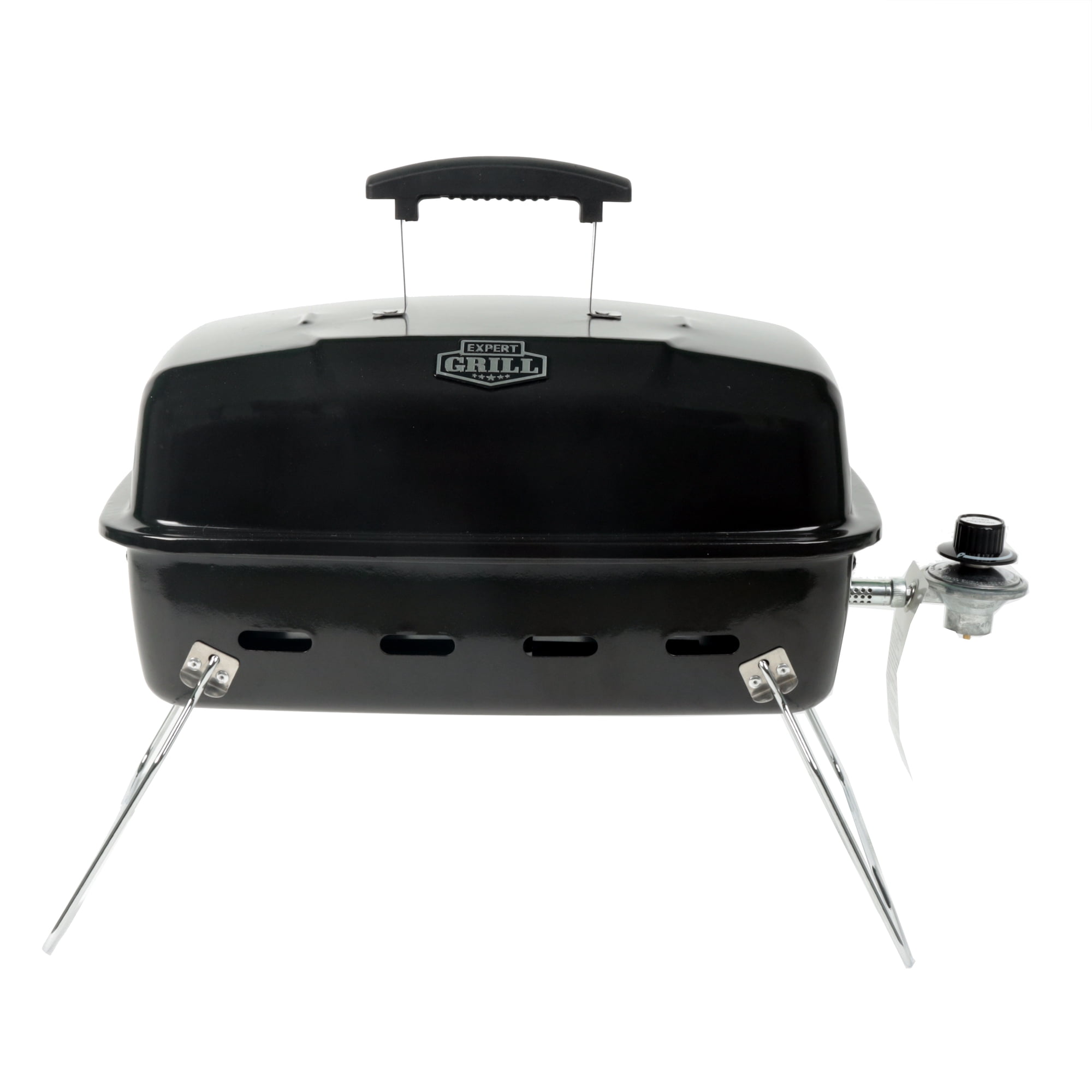 Expert Grill 1-Burner Black Portable Propane Gas 17.5 inch Grill, with Removable Lid