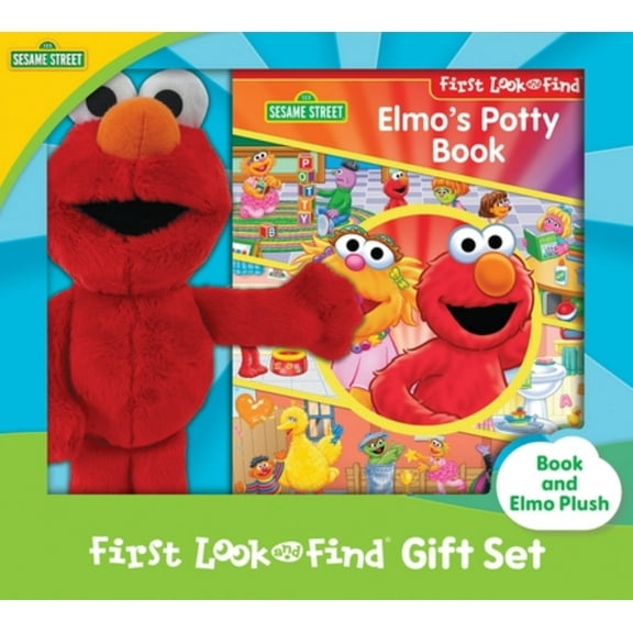 Sesame Street: Elmo's Potty Book First Look and Find Gift Set Book and Elmo Plush (Hardcover)