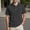 Black, variant on Mens Polo Shirts Short Sleeve Quarter Button Up Tees Shirt Loose Fit Navy Men Fashion Tops