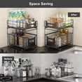 thumbnail image 6 of Under Sink Organizer for Cabinet,Metal Under Cabinet Organizers with Sliding Drawers, , Bathroom, Kitchen, Closets, Bedroom and Offices 2 Pack, 6 of 11