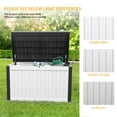 thumbnail image 3 of Dextrus Outdoor Weatherproof 230 Gallon Resin Deck Box, Black & White, 3 of 5