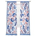 thumbnail image 7 of Blue Red Ethnic Sheer Curtains 96 Inch Length 2 Panels Set, Boho Modern Geometric Abstract Art Voile Window Treatment Semi Sheer Long Curtains Drapes for Bedroom/Living Room/Kitchen 52"x96"x2, 7 of 7