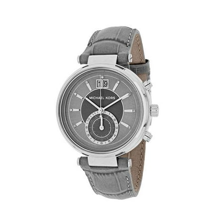 Michael Kors Women's Sawyer MK2432 Grey Leather Quartz Watch